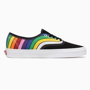 Vans Authentic rainbow sneakers 
Women 8.5 us 
Men 7 us